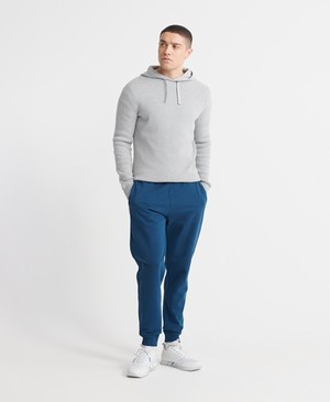 Superdry Organic Cotton Standard Label Loopback Férfi Sportruházat Kék | WCTLO6792